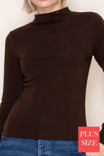 Load image into Gallery viewer, White Birch Mock Neck Long Sleeve Top – Fitted Layering Essential
