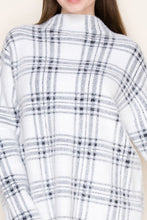 Load image into Gallery viewer, White Birch - Plaid Mock Neck Sweater
