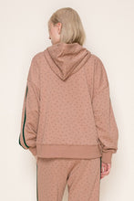 Load image into Gallery viewer, White Birch – Toffee Hoodie with Sporty Stripe
