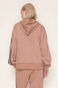 White Birch – Toffee Hoodie with Sporty Stripe