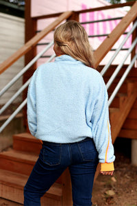 Jadelynn Brooke Around the Clock Teddy Quarter Zip Pullover