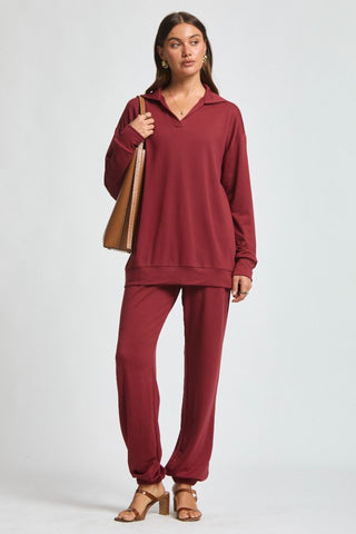 Dear Scarlett Travel Set – Weekend - French Terry Collared Top Joggers