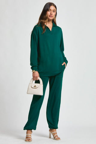 Dear Scarlett Travel Set – Weekend - French Terry Collared Top Joggers