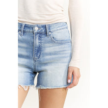 Load image into Gallery viewer, MICA DENIM HIGH RISE FRAYED HEM SHORTS COOL INDIGO
