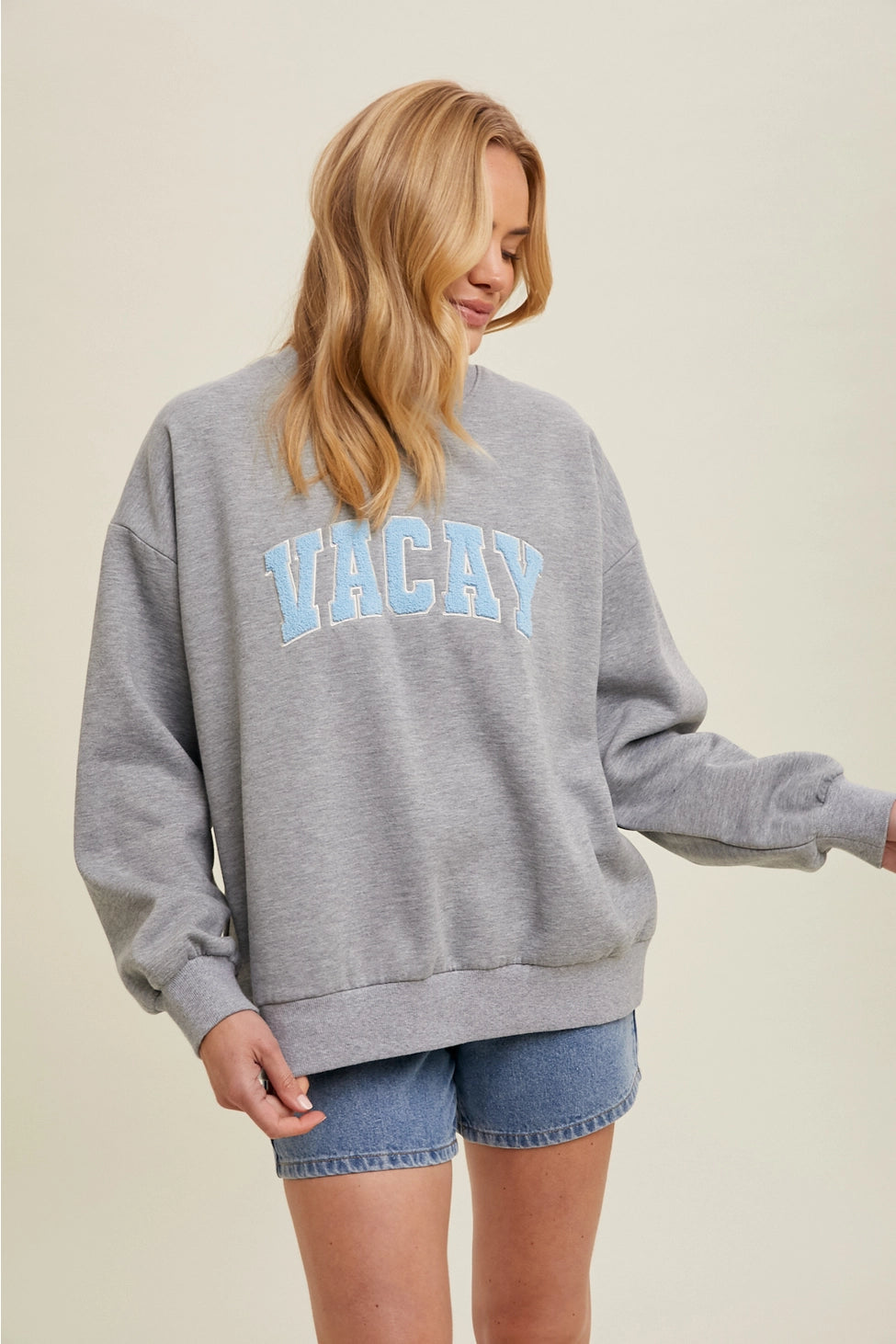 Wishlist VACAY Patch Pullover Sweatshirt