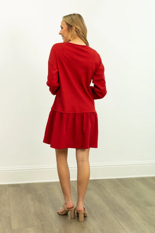 Grace + Emma Waffle Knit Long-Sleeve Dress