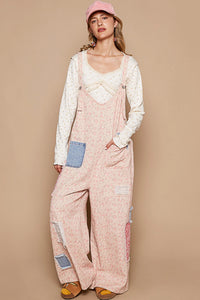 POL Vintage Washed Sleeveless Denim Overalls
