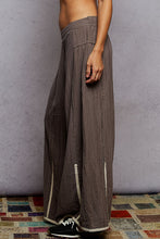 Load image into Gallery viewer, POL Vintage Washing Solid Side Ruffle Detail Wide Woven Pants
