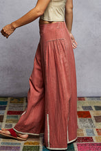 Load image into Gallery viewer, POL Vintage Washing Solid Side Ruffle Detail Wide Woven Pants
