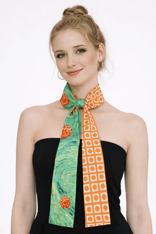 WLLS178 Amerie Rectangle Skinny Scarf