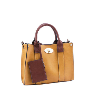 Cameran 3-in-1 Boxy Satchel & Crossbody Mustard