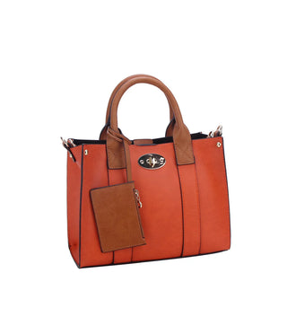 Cameran 3-in-1 Boxy Satchel & Crossbody Burnt Orange