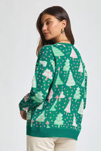 Load image into Gallery viewer, Dear Scarlett Christmas Sweater- Evergreen Trees
